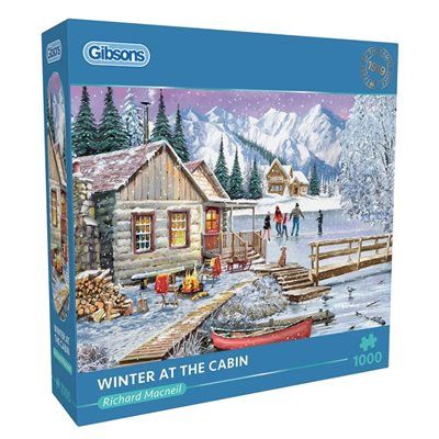 GIBG6382 Puzzle - 1000 pcs - Winter at the Cabin (EN)