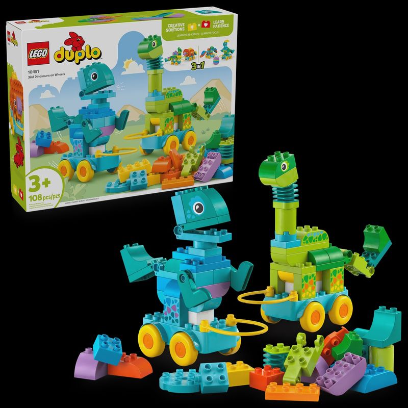 10451 3in1 Dinosaurs on Wheels CS PK 2