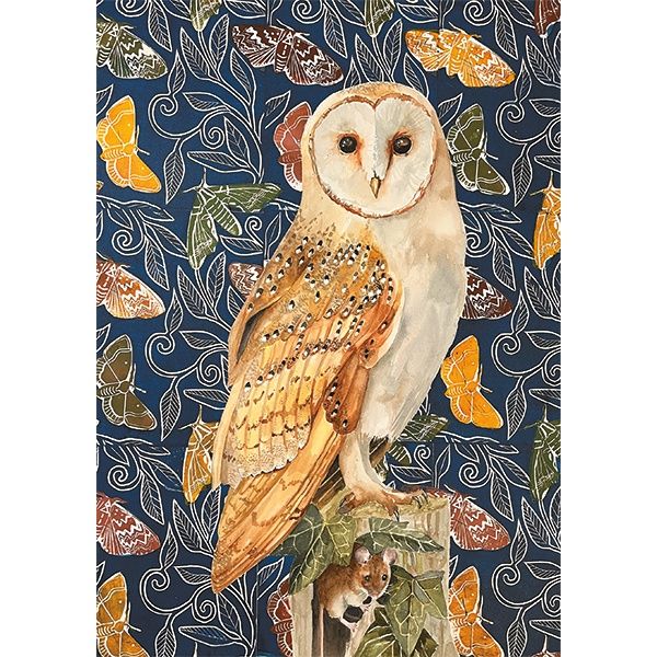 80-05592 1000 pcs, Celia Lewis - Barn owl with mouse
