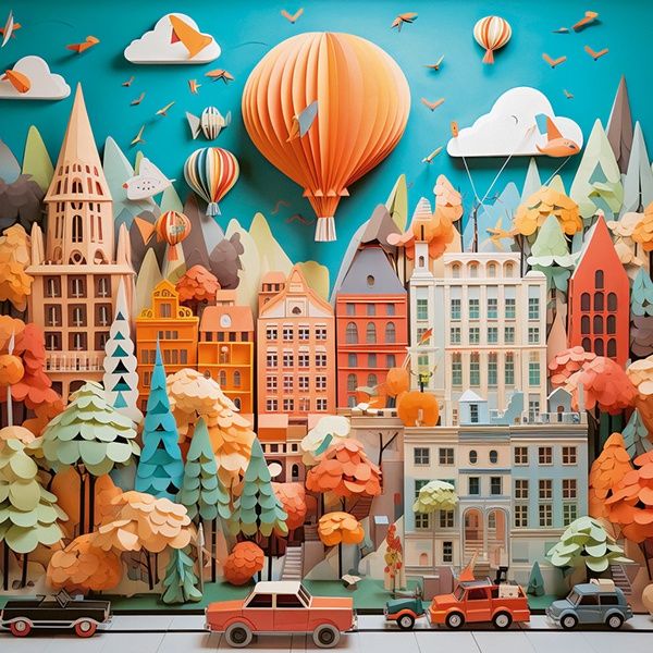 78-30072 1000 pcs, Paper-Like, Townscape