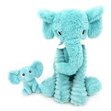 5-72805 Dimoitou the elephant mom and her baby / Aqua blue