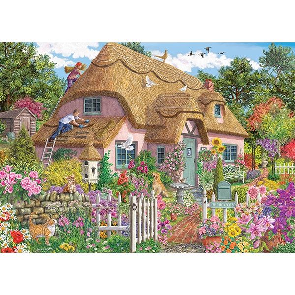 71-00137 1000pc, Thatched Cottage