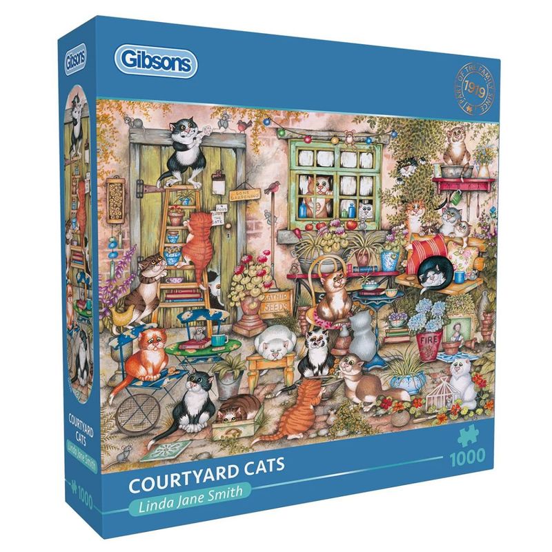 GIBG6428 Puzzle - 1000 pcs - Courtyard Cats (EN)