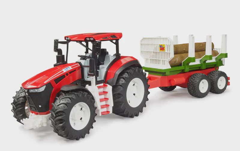 03453 NEW ROADMAX Tractor w logging trailer and 3 logs