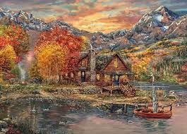 CEA 3310-108 1000PC THOMAS KINKADE ASST (6) BL A Perfect Fall Day