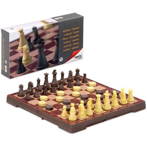 97-0450 Cayro,Magnetic Chess &amp; Draught Set Small