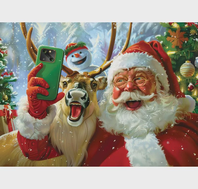 8300-6080 Selfie with Santa By S.Steward