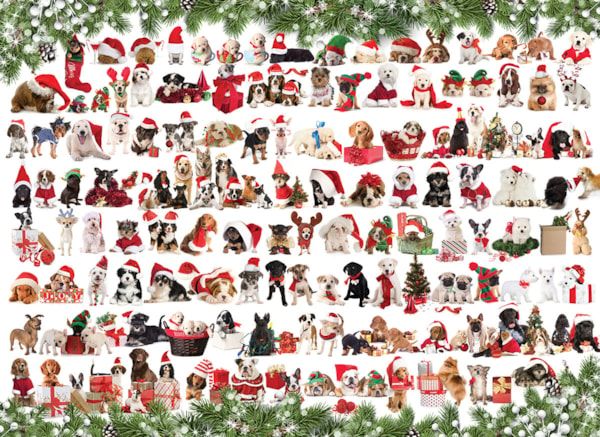 6000-0939 Holiday Dogs