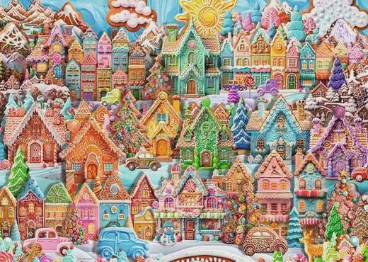12001267 Christmas Cookie Village 1000 Pc Puzzle