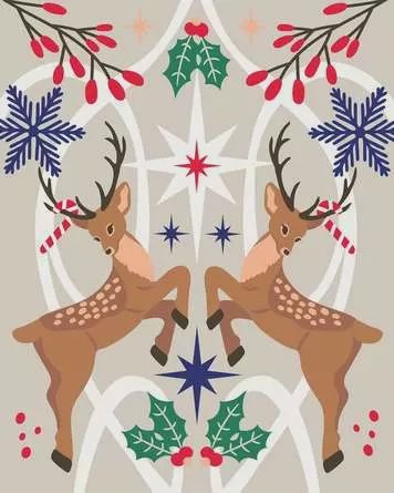 12023024 CreArt: Christmas Deer 24x30cm