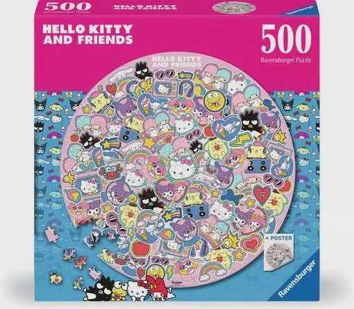 12001391 Hello Kitty 500 Pc Round Puzzle