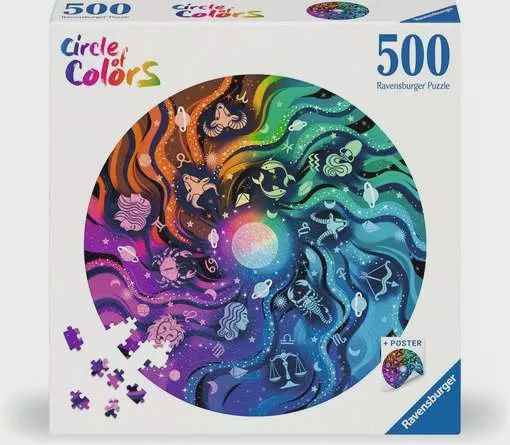 12000819 Astrology 500 pc Round Puzzle