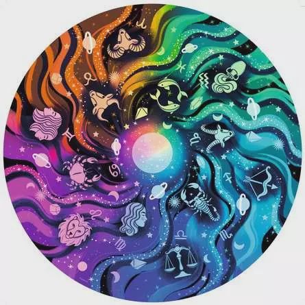 12000819 Astrology 500 pc Round Puzzle