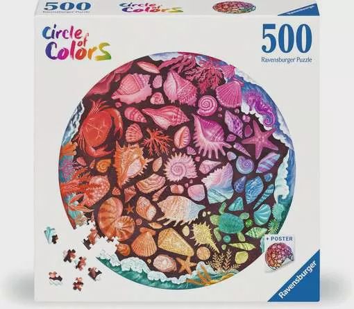 12000823 Seashells 500 pc Round Puzzle