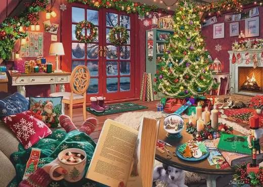 12001805 Cozy Christmas Retreat 500 pc Large Format