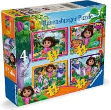 12004204 Dora the Explorer 4-in-box 12/16/20/24 pc Puzzles