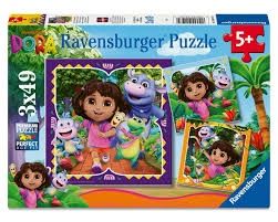 12004197 Dora the Explorer 3x49 pc Puzzles