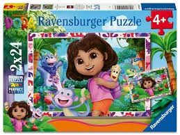 12004199 Dora the Explorer 2x24 pc Puzzles