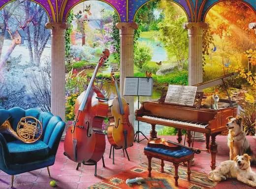 12001366 Four Seasons in Music 100 Pc Puzzle