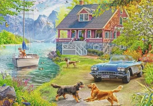 12001370 Summer Lake House 200 Pc Puzzle
