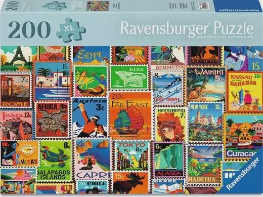 12001371 Travel Stamps 200 Pc Puzzle