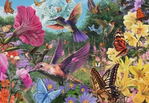 12001369 Hummingbirds &amp; Butterflies 200 Pc Puzzle