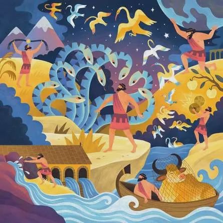 12004209 The Twelve Labors of Hercules 64 Pc