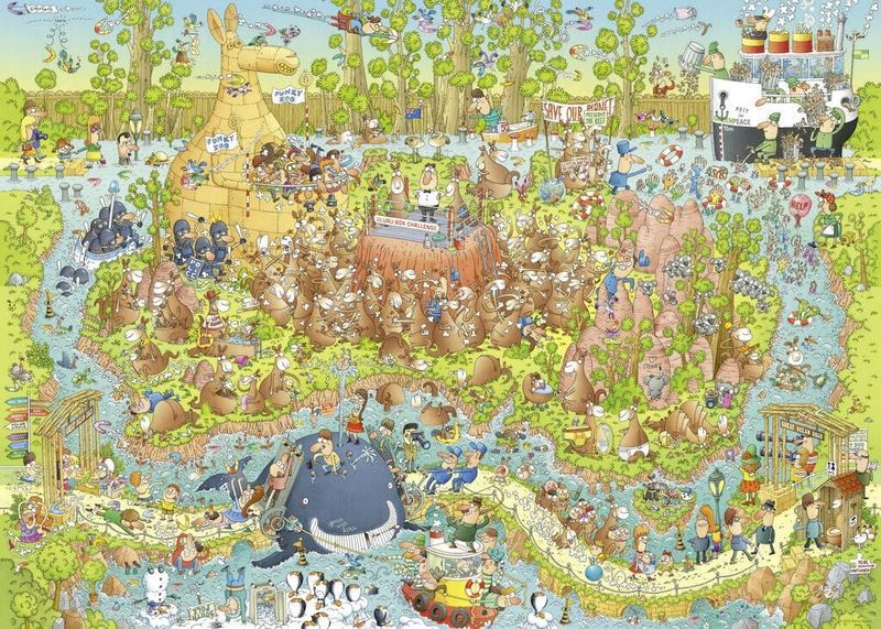 78-29833 1000pc Monkey Habitat Degano