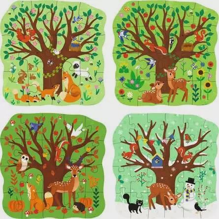 12004002 Puzzle Up - Four Seasons - 12, 16, 20, 24 Pieces Puzzle