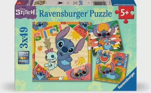 12004114 Disney Stitch Aloha - 3x49 Pieces Puzzle