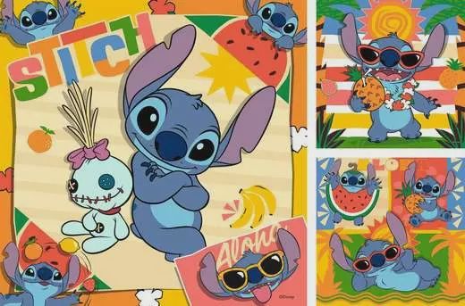 12004114 Disney Stitch Aloha - 3x49 Pieces Puzzle