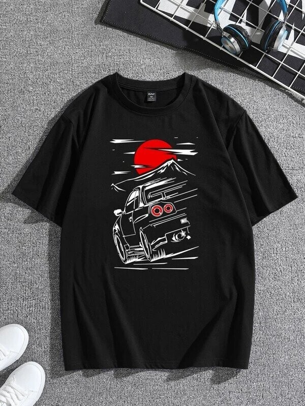 Guys Sun &amp; Car Graphic Tee