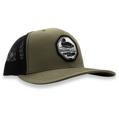 Duck &amp; Calls Patch Trucker Hat - Loden/Black