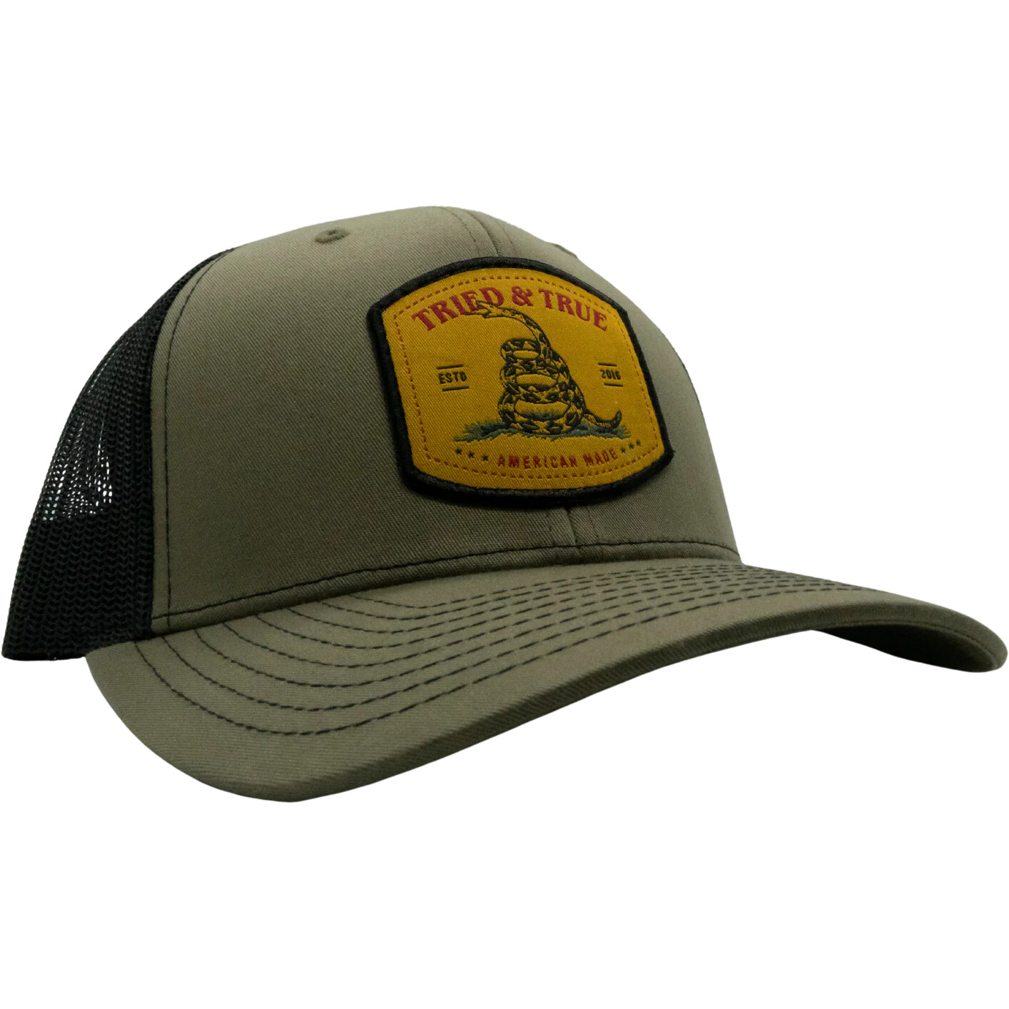 Gadsden Patch Trucker Hat - Loden/Black