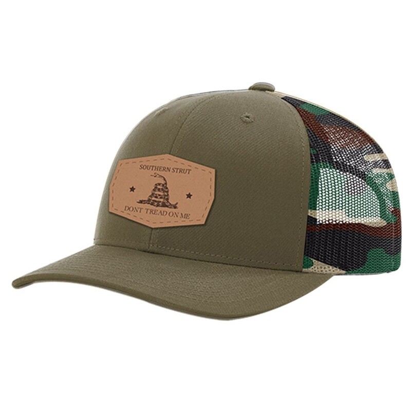 Don&#39;t Tread Patch Trucker Hat - Loden/Camo