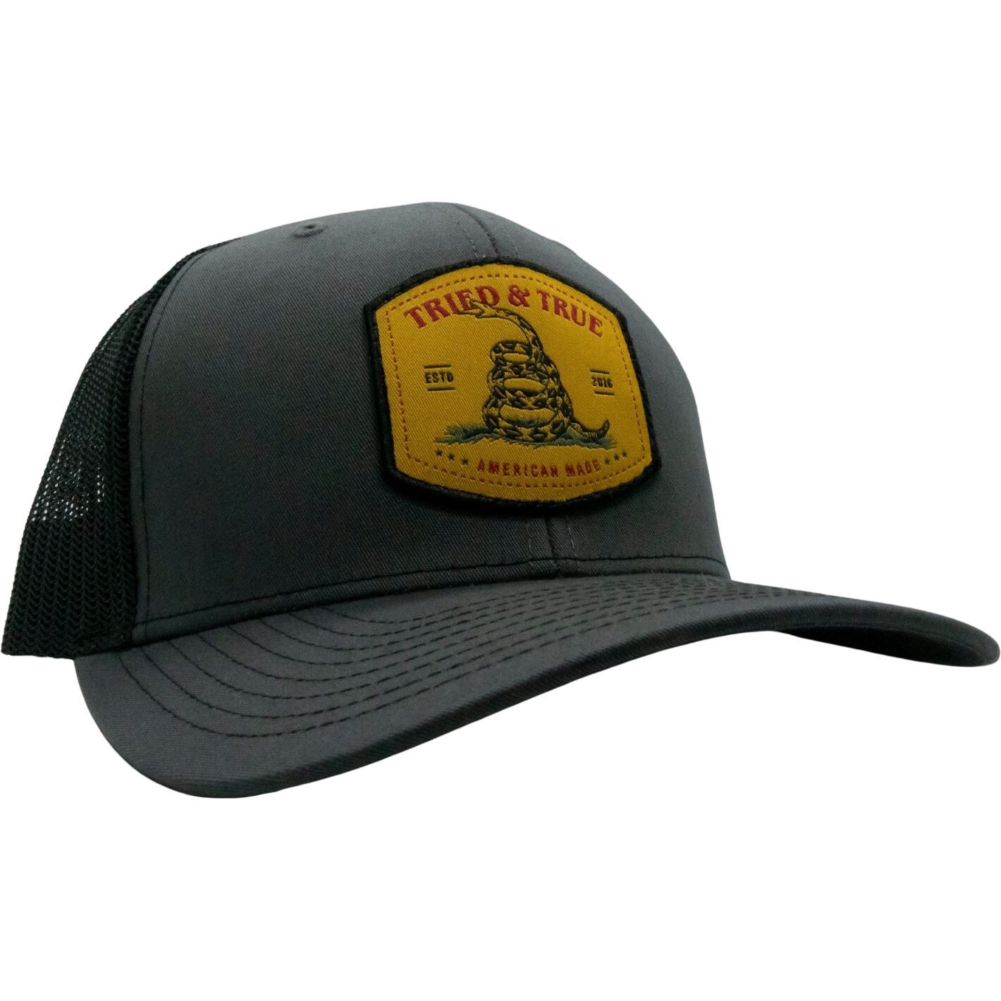 Gadsden Patch Trucker - Charcoal/Black