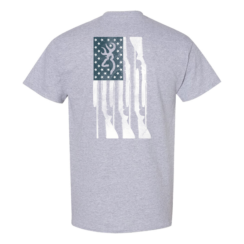 Two Tone Rifle Flag Tee - Sport Grey