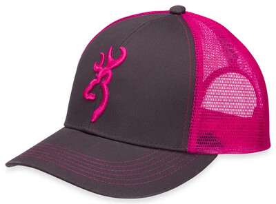 Flashback Hat - Charcoal/Neon Pink