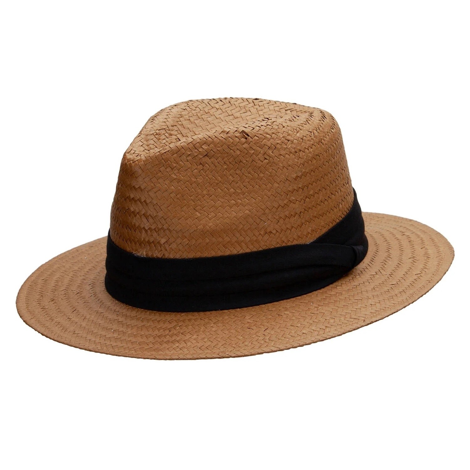 Toyo Fedora Hat, Color: Caramel/Black