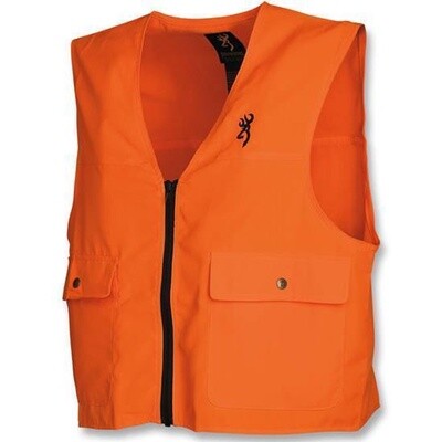 Blaze Orange Zip Safety Vest