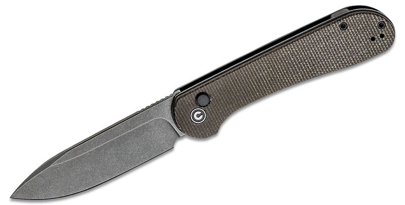 CIVIVI Elementum Button Lock Knife Dark Green Micarta