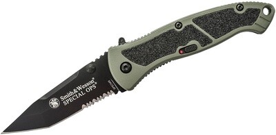 Smith &amp; Wesson SPECMS Special Ops Assisted Opening Serrated Folding Knife