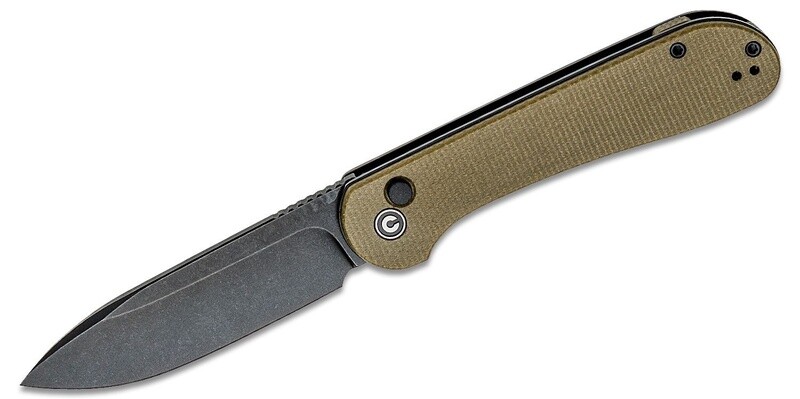 CIVIVI Elementum Button Lock Knife Olive Micarta