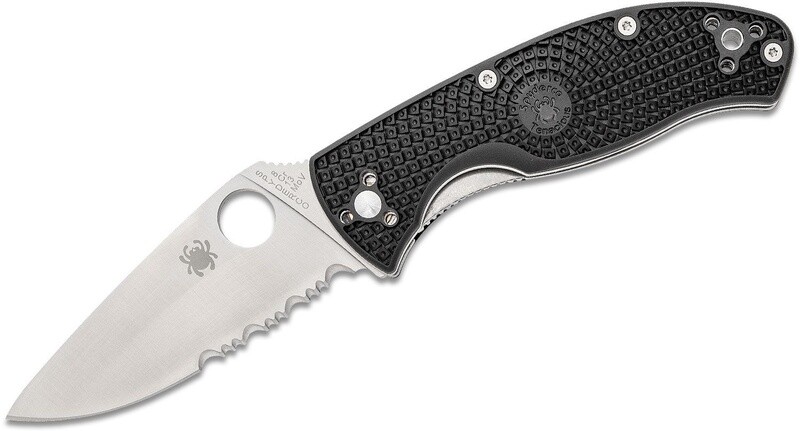 Spyderco Tenacious Lightweight Combo Edge Linerlock Folding Knife Black
