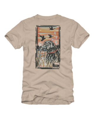 Banded Watercolor Black Lab Tee