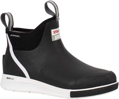 XTRATUF Men&#39;s 6&quot; Black Ankle Deck Boot Sport