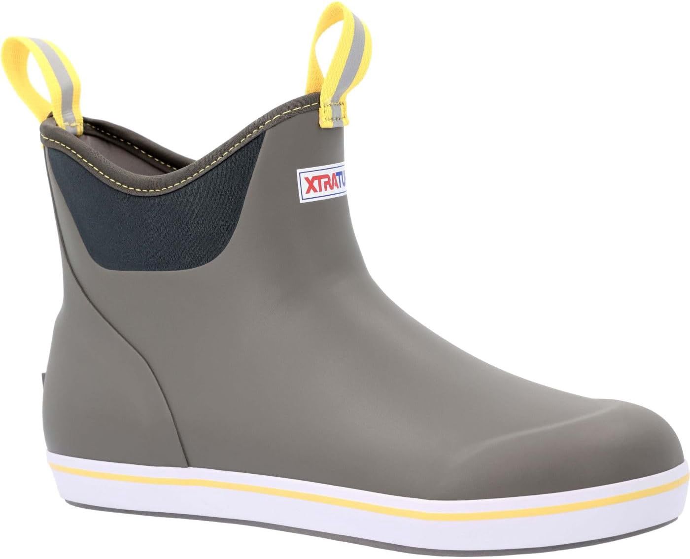 XTRATUF Men&#39;s Grey 6&quot; Ankle Deck Boot