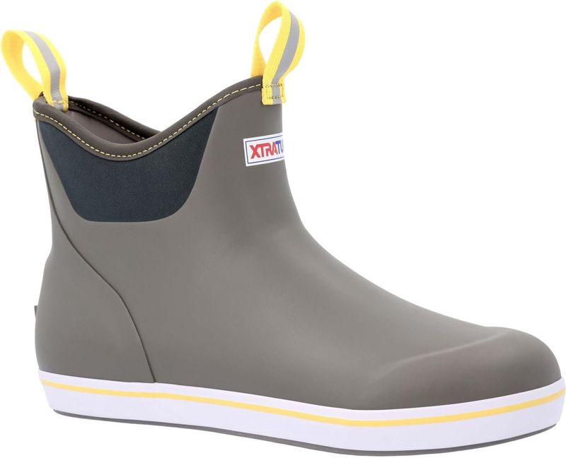 XTRATUF Men&#39;s Grey 6&quot; Ankle Deck Boot