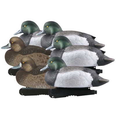 GHG Hunter Series Over-Size Foam-Filled Bluebill Duck Decoys - 6 Pack