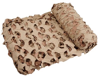 Camo Unlimited MS02BDC Premium Series 19&#39;8&quot; x 9&#39;10&quot; Military Desert Camo Netting - Tan/Light Tan
